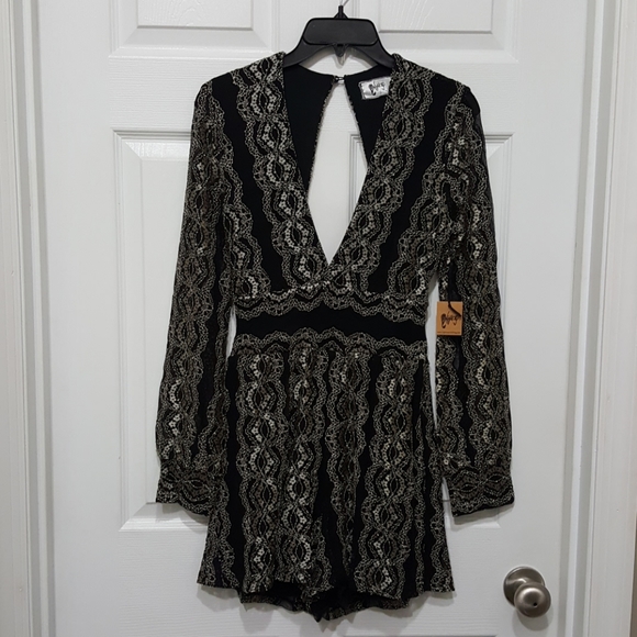 Nightcap by Carisa Rene Pants - Nightcap by Carisa Rene Party Club Sexy Romper Size 2=M